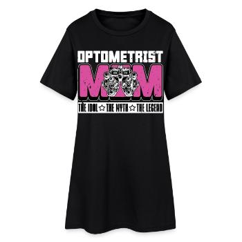 Optométriste Maman L’idole Le mythe Ophtalmologiste - Robe T-shirt Femme - noir - Devant