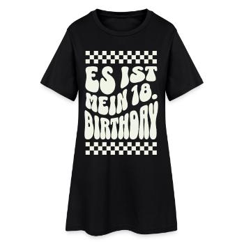 Es ist mein 18. Geburtstag Retro Design - Frauen T-Shirt-Kleid - Schwarz - Vorne