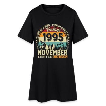 30ème Anniversaire Millésime Novembre Millésime 1995 - Robe T-shirt Femme - noir - Devant