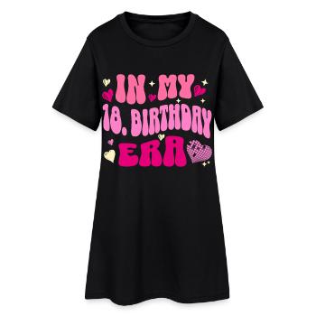 Dans mon 18. Anniversaire Era Pink Hearts - Robe T-shirt Femme - noir - Devant