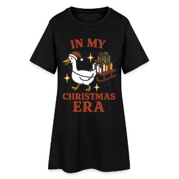 Oie de Noël dans mon amusement de l’époque de Noël - Robe T-shirt Femme - noir - Devant