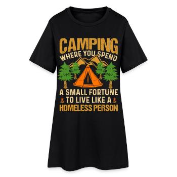 Camping - Robe T-shirt Femme - noir - Devant