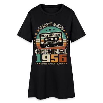 Original 1956 Vintage Vintage Birthday Retro - Women’s T-Shirt Dress - black - Front