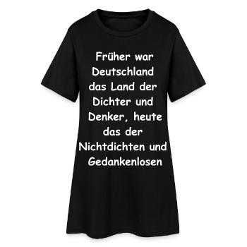 Anciennement Allemagne Poète Penseur Design - Robe T-shirt Femme - noir - Devant