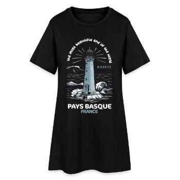 Pays Basque Le Plus Bel Endroit du Monde Fierté - Robe T-shirt Femme - noir - Devant