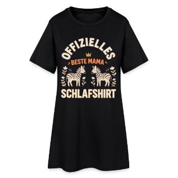 Meilleur cadeau de nuit maman zèbre Morning Grouch - Robe T-shirt Femme - noir - Devant