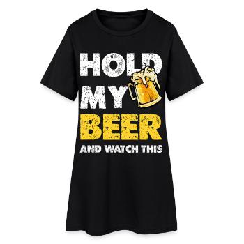 Hold My Beer Saying Chope de bière - Robe T-shirt Femme - noir - Devant