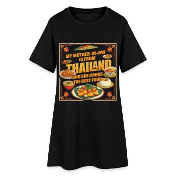 Belle-mère thaïlandaise Thaïlande - Robe T-shirt Femme - noir - Devant