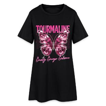 Pierre de naissance Tourmaline Octobre - Robe T-shirt Femme - noir - Devant