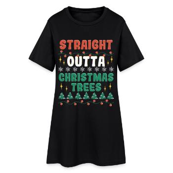 Christmas tree growers - Women’s T-Shirt Dress - black - Front