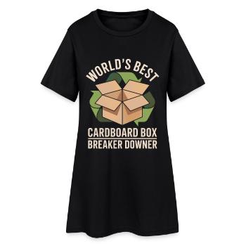 World's Best Cardboard Box Breaker Downer - Frauen T-Shirt-Kleid - Schwarz - Vorne