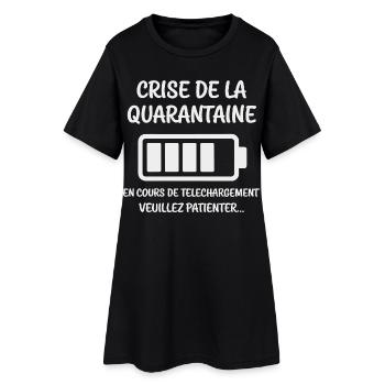 Anhaltende Midlife-Crisis - Frauen T-Shirt-Kleid - Schwarz - Vorne