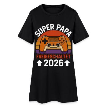 Être père SUPER PAPA DÉBLOQUÉ 2026 DRÔLE - Robe T-shirt Femme - noir - Devant