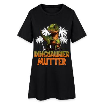 Werdende Mutter MAMA SAURUS Bald Mama Lustig - Frauen T-Shirt-Kleid - Schwarz - Vorne