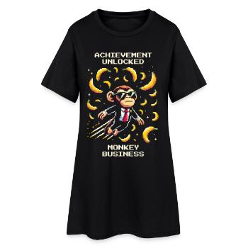 Freedom of Success: Monkey Business | Monkey Humor - Women’s T-Shirt Dress - black - Front