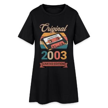 Original 2003 Limited Edition Birthday Gift - Women’s T-Shirt Dress - black - Front