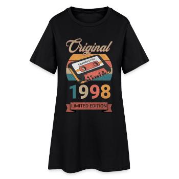 Cadeau d’anniversaire original 1998 en édition limitée - Robe T-shirt Femme - noir - Devant