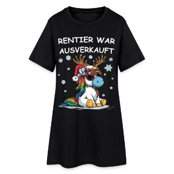 Reindeer était épuisé – Funny Unicorn - Robe T-shirt Femme - noir - Devant