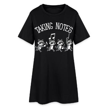 Raton Laveur Notes Musicales Musique - Robe T-shirt Femme - noir - Devant