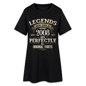 18ème Anniversaire Légende Novembre Millésime 2008 - Robe T-shirt Femme - noir - Devant