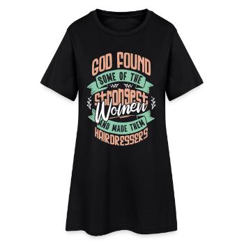 Cadeau de motivation coiffeur - Robe T-shirt Femme - noir - Devant