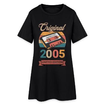 Cadeau d’anniversaire original 2005 en édition limitée - Robe T-shirt Femme - noir - Devant