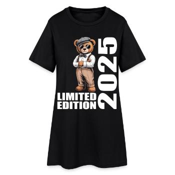 2025 Édition Limitée Ours Anniversaire 2025 - Robe T-shirt Femme - noir - Devant