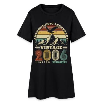 2006 Vintage Vintage Birthday Retro Gift - Women’s T-Shirt Dress - black - Front
