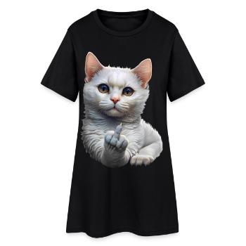 Chat - Robe T-shirt Femme - noir - Devant