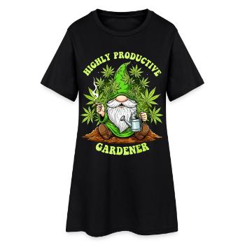 Gnome hautement productif - Cannabis Gnome - Robe T-shirt Femme - noir - Devant