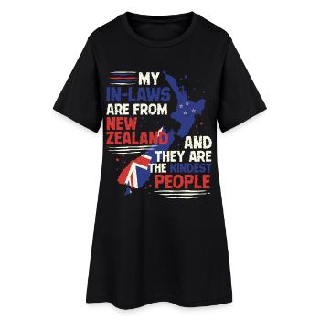 Nouvelle-Zélande Parents Belle-mère - Robe T-shirt Femme - noir - Devant