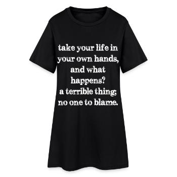 prendre votre vie en main et ce qui se passe - Robe T-shirt Femme - noir - Devant