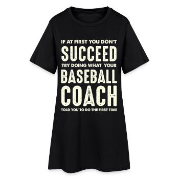 Le succès grâce aux instructions de l’entraîneur au baseball - Robe T-shirt Femme - noir - Devant
