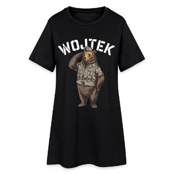 Wojtek Explorer Bear - Women’s T-Shirt Dress - black - Front