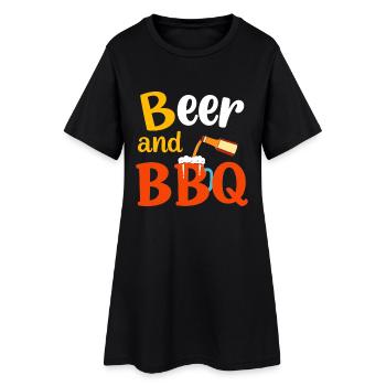 Bière et BBQ - Robe T-shirt Femme - noir - Devant