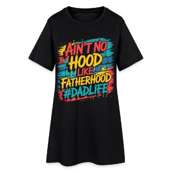 Il n’y a pas de capuche comme la paternité – Chemise de papa - Robe T-shirt Femme - noir - Devant