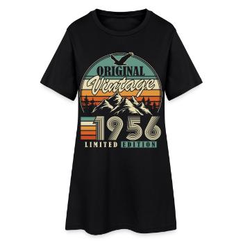 Original 1956 Vintage Vintage Birthday Retro - Women’s T-Shirt Dress - black - Front