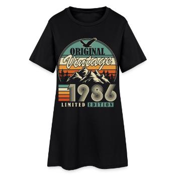 Original 1986 Vintage Vintage Anniversaire Rétro - Robe T-shirt Femme - noir - Devant