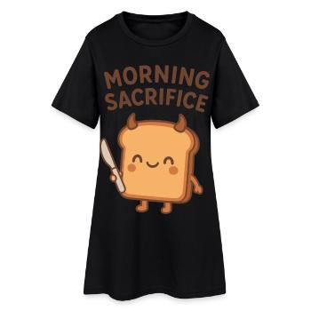 Toast du sacrifice du matin - Robe T-shirt Femme - noir - Devant