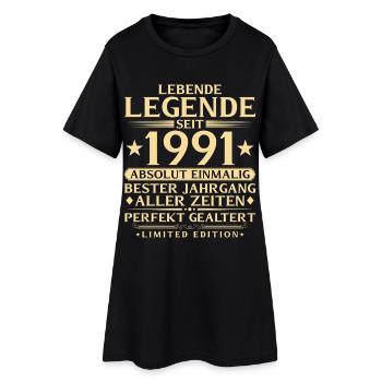 1991 Baujahr Legende 35. Geburtstag Geschenk - Frauen T-Shirt-Kleid - Schwarz - Vorne