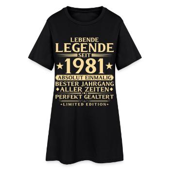 1981 Année Légende 45ème Cadeau d’anniversaire - Robe T-shirt Femme - noir - Devant