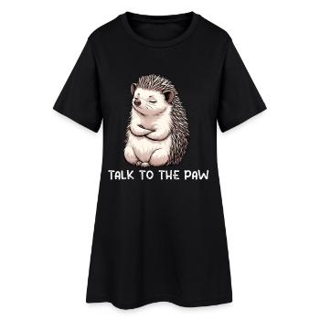 Parlez à la patte Hérisson Amoureux du hérisson Propriétaire du hérisson - Robe T-shirt Femme - noir - Devant