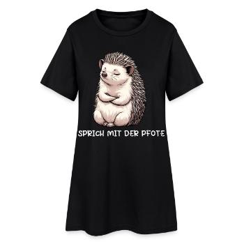 Parler avec la patte Hérisson Amoureux des hérissons Fan de hérisson - Robe T-shirt Femme - noir - Devant
