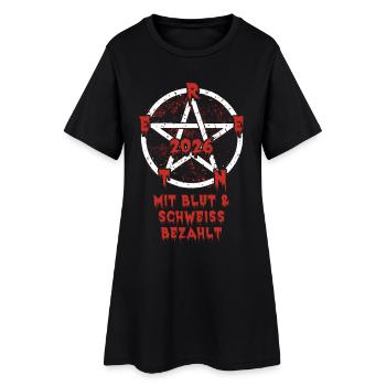 Pension 2026 paid for with blood and sweat Pentagram - Women’s T-Shirt Dress - black - Front