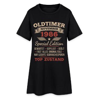 Cadeau 40ème anniversaire Voiture Ancienne Novembre 1986 - Robe T-shirt Femme - noir - Devant