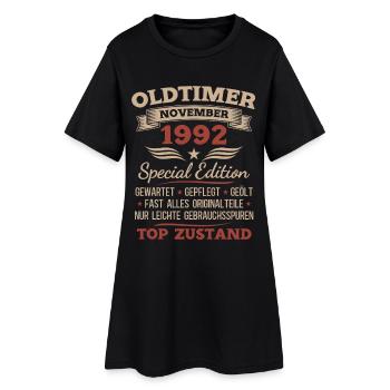 33. Geburtstag Geschenk Oldtimer November 1992 - Frauen T-Shirt-Kleid - Schwarz - Vorne