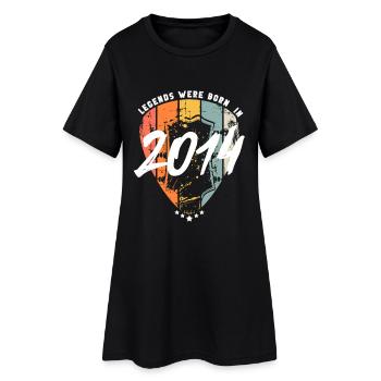 Anniversaire 2014 Guitariste Guitare - Robe T-shirt Femme - noir - Devant