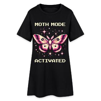 Mode papillon de nuit activé | Drôle de dicton de joueur - Robe T-shirt Femme - noir - Devant