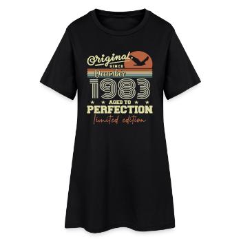 Anniversaire 42 ans | Originale Décembre 1983 - Robe T-shirt Femme - noir - Devant