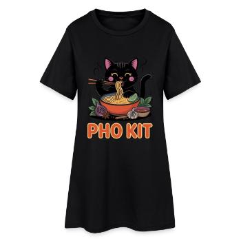 Pho Kit Bol de nouilles Foodie Asiatique - Robe T-shirt Femme - noir - Devant